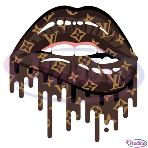 Louis Vuitton Dripping Lips Svg 